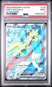 2025 Pokemon Journey Together # 176 Hop's Zacian EX Ultra Rare PSA 9 Card MINT! - Picture 1 of 2