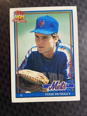 Nm Todd Hundley #457 1991 Topps New York Mets - Image 1 of 2