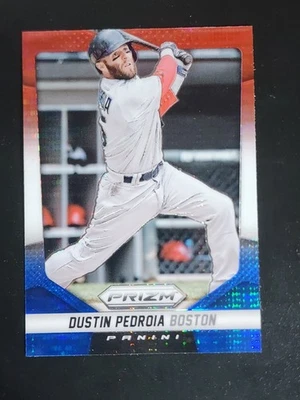 2014 Prizm Red White Blue Pulsar Prizm Dustin Pedroia Boston Red Sox #69 - Image 1 of 2