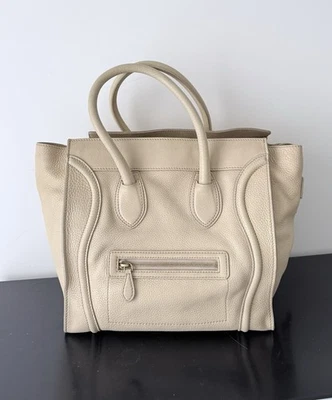 *XMAS SALE*CELINE 30cm MINI Luggage Bag In Light Beige Drummed Calf Leather - Image 1 of 4