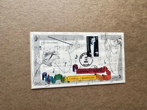 US 2001 Leonard Bernstein FDC(21) +BAM Music Score Cachet#3521 +40/40 Made +Neat - Picture 1 of 2