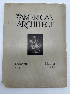 RARE MAY 5, 1929 PART THE AMERICAN ARCHITECT MAGAZINE - Image 1 of 4