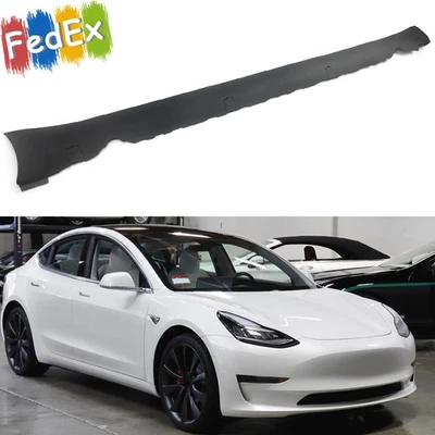 FITS 2017-23 TESLA MODEL 3 RIGHT PASSENGER SIDE ROCKER SKIRT MOLDING PANEL BLACK Foto 1 de 4