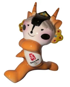 Olympische Spiele 2008 Peking Ying Ying Fuwa Maskottchen Sammlerstück Keramik Bank - Bild 1 von 10
