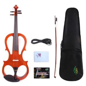 Yinfente Electric Silent Violin 4/4 Free Case Nice Tone Solid wood #EV5 - Picture 1 of 5