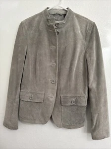 Liz Clairborne graue Wildlederjacke/Blazer Größe S - Bild 1 von 7