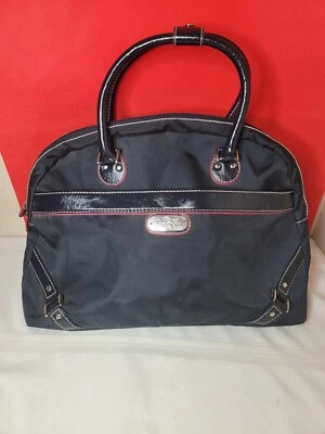 Jessica Simpson XL Hobo Bag Purse 13" Tall 21" across Navy Blue Canvas - Image 1 of 4