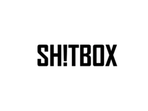 SH!T BOX sticker/decal 3CM X 12CM funny car/van bumper window joke vw seat ford - Picture 1 of 1