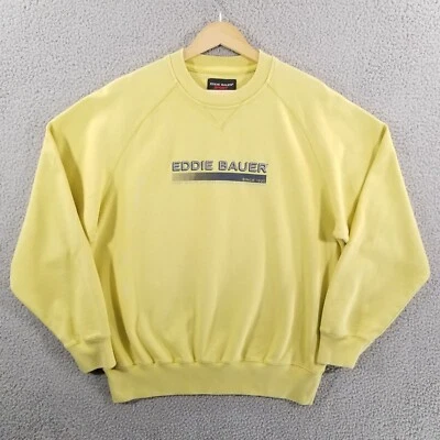 Suéter De Colección Eddie Bauer Mediano Deportivo Spellout Crew Pullover Raglán Papá Años 90 Y2K Foto 1 de 4