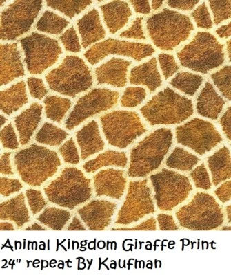 Tela de edredón de algodón con estampado animal Animal Kingdom de Kaufman por POR Jirafa 19872-286 Foto 1 de 4