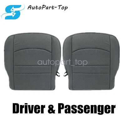 For 2013 2014 2015 Dodge Ram 1500 Driver Passenger Bottom Cloth Seat Cover Gray - Imagem 1 de 4
