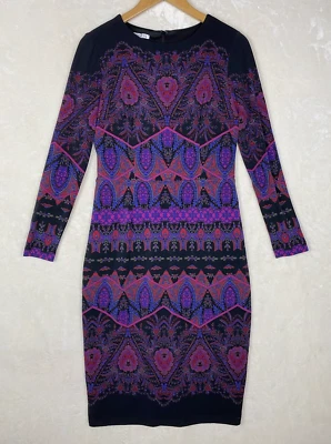 Vestido midi Maggy London para mujer 8 vainas jersey manga 3/4 cóctel oficina carrera Foto 1 de 4