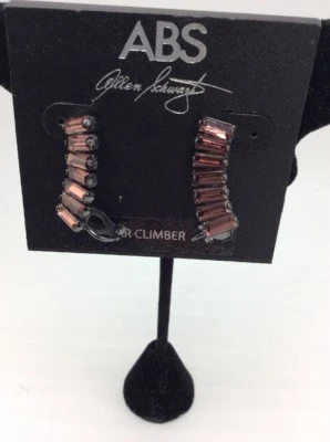 $40 ABS Allen Schwartz tono hematita baguette oreja escaladores A89 Foto 1 de 3