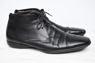 PAUL SMITH Italy Black Leather Laced Wingtip Ankle Booties Mens Sz 42 US 9 - Image 1 of 4