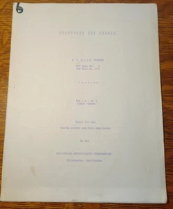 Original WWII Era 1944 Maritime Official Sea Trail Procedures S.S. U.S.S.R JRR16 - Picture 1 of 7