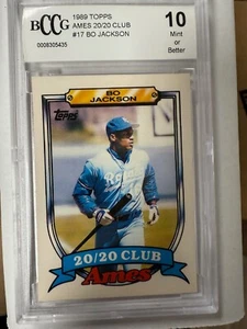 1989 Topps Ames 20/20 CLub Bo Jackson #17 BCCG 10 - Picture 1 of 2
