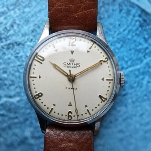 Vintage Smiths Deluxe Hand-Winding Men's Wristwatch Ref A258 - Picture 1 of 10