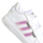 ADDIDS GRAND COURT 2.0  KIDS SHOES Cloud White / Iridescent /size  8k