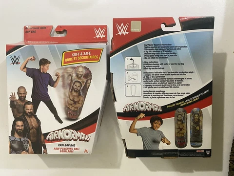 WWE AIRNORMOUS INFLATABLE SMACKDOWN / RAW BOP BAG PUNCHING BALL New Cover