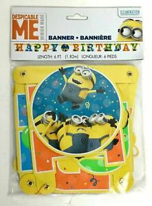 Despicable Me Minions Happy Birthday 6FT Hanging Banner Party Decoration P3-4