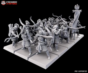 Archer Elf Warriors, D&D RPG Fantasía Bowmen Infantería Elfo Miniatura, Kyoushuneko - Imagen 1 de 6