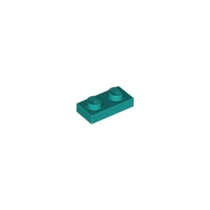 Lego - Dark Turquoise 1x2 - Plate - Picture 1 of 1