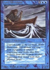 4x Light Play, English Regular Water Elemental Unlimited magicmtg