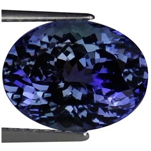 5.90 Ct IGI Certified Natural D Block Tanzanite AA+ Violet Green Oval Cut - Picture 1 of 2