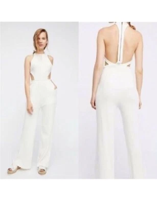 Mono Free People Beach Crema Marfil Tejido Corte Sin Mangas Gotta Go Talla Med Foto 1 de 4