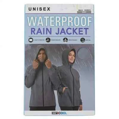 32 Degrees Cool Waterproof Rain Jacket Unisex Grey Mens Small Womens Medium - Image 1 of 4