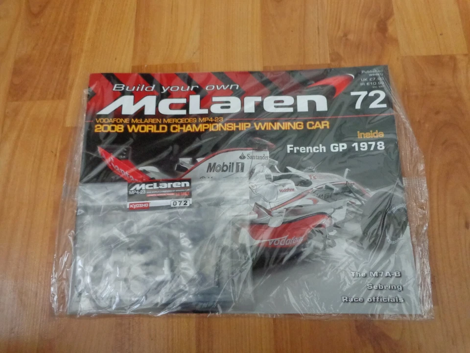 ISSUE 72 DEAGOSTINI 1/8 BUILD YOUR OWN MCLAREN MP4/23 LEWIS HAMILTON 2008 F1 CAR - Image 1 of 1