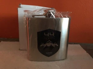 44 North VODKA Idaho USA Advertising 6 oz STAINLESS STEEL Flask UNUSED Free Ship - Picture 1 of 10