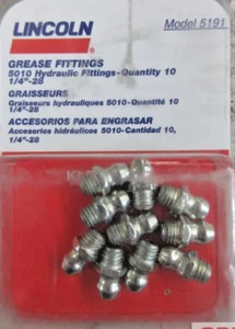 Lincoln 5190 10pk 1/8" NPT, Straight Hydraulic Fittings - Foto 1 di 3
