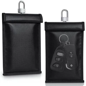 Faraday Key Fob Protector (2 PACK), Signal Blocking Car Key Faraday Case, RFI... - Picture 1 of 6