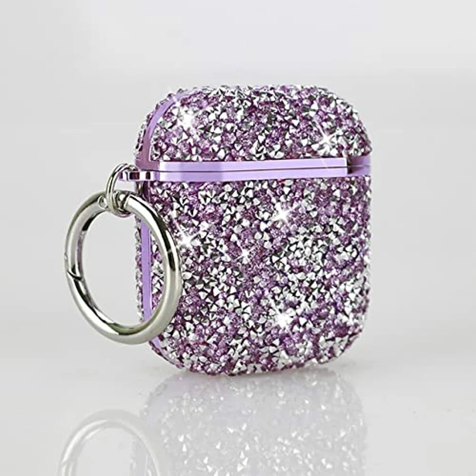 Brillante Diamante Brillo Airpods Funda Protectora Llavero Apple Airpods 2/1 Foto 1 de 1