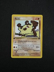 Pokemon Karte - Menki 1. Edition - 61/82 - Team Rocket Deutsch - Excellent - Bild 1 von 4