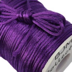 2mm X 100 Yard Rattail Satin Polyester Trim Cord Chinese Knot