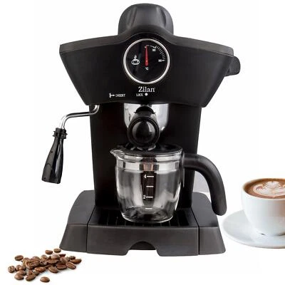 ZILAN Espresso Maschine Milchaufschäumer Siebträger Kaffeemaschine Cappuccinomaschine