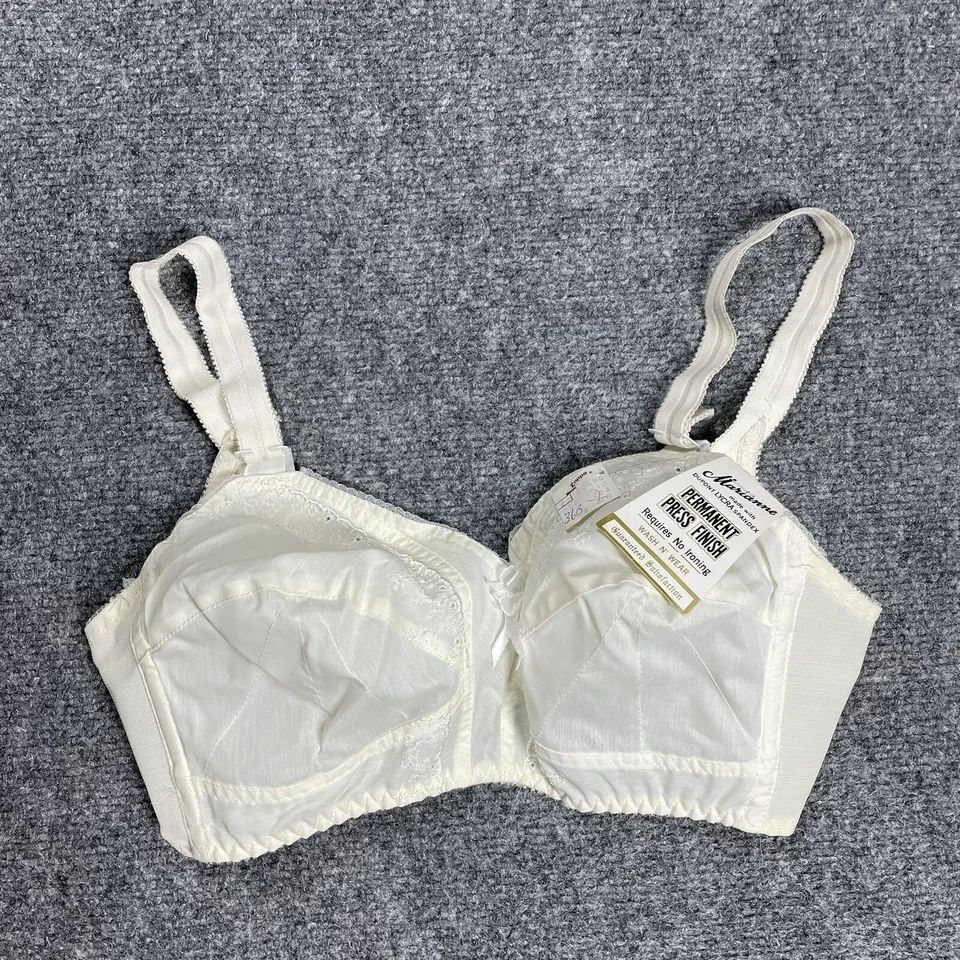 Sujetador Bralette Marianne Vintage Años 50 60 Mujer Talla 36 B Blanco Mezcla Algodón ¡NUEVO CON ETIQUETAS! Foto 1 de 4