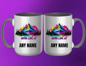 PERSONALIZED ADK MOUNTAINS GIFT: ANY NAME/ANY TOWN 15 OZ COFFEE MUG - Picture 1 of 1