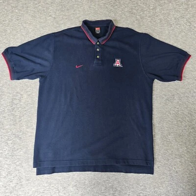 VINTAGE Nike Team Arizona Wildcats Polo Shirt Mens XL Football Team Navy Blue - Image 1 of 4