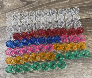 Lot of Vintage Flowers Christmas Light Covers Reflectors Colored/Clear - Picture 1 of 4