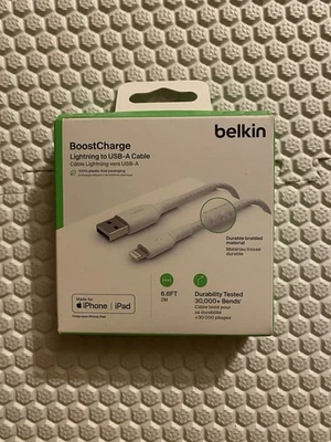Belkin Boost Charge USB-A Cable Made For iPhone/ipad 6.6 FT - Image 1 of 2
