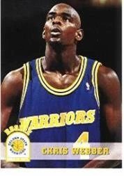 Tarjeta de novato de baloncesto Chris Webber ~ 1993-94 Hoops RC #341 Foto 1 de 2