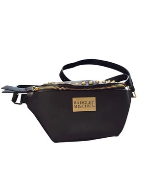 Fanny Pack Waist Badgley Mischka Black Belt Bag Preowned - Image 1 of 4