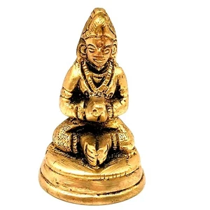 Statuina statua spettacolare dea Diwali Annapurna Devi ottone vintage - Foto 1 di 6