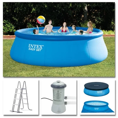 INTEX Komplettset Easy Set Quick Up Pool Ø 457x122cm + Filterpumpe Swimmingpool - Bild 1 von 4