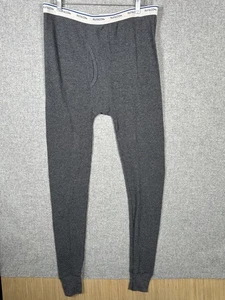 Pantalone Fruit of the Loom fondo termico XL grigio uomo misto cotone pull on - Foto 1 di 11