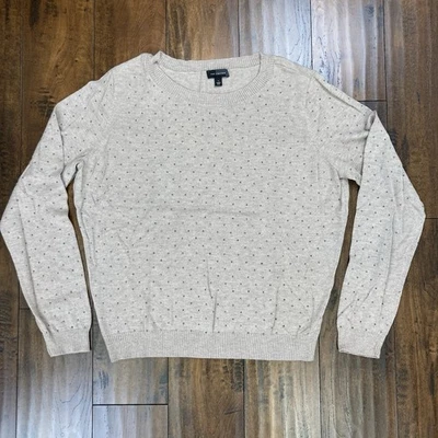 Suéter The Limited Cuello Redondo Tostado/Beige Tachonado Para Mujer Talla Grande Foto 1 de 4