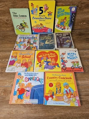 Berenstain Bears Book Lot Of 11 Hardcover, School, Love, Cooking VTG Read  - Image 1 of 4